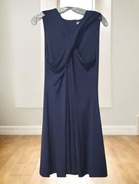 Meaneor Elegant Women's Blue Dress 5% Stretch Womens Size Xl X-large